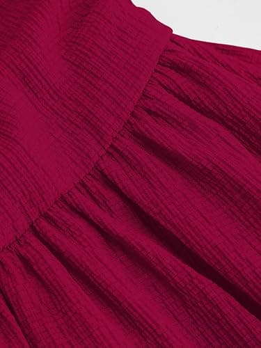 CIDER Women's Summer Cocktail Dress - Tube Ruched Ruffle Mini Dress thumbnail 3