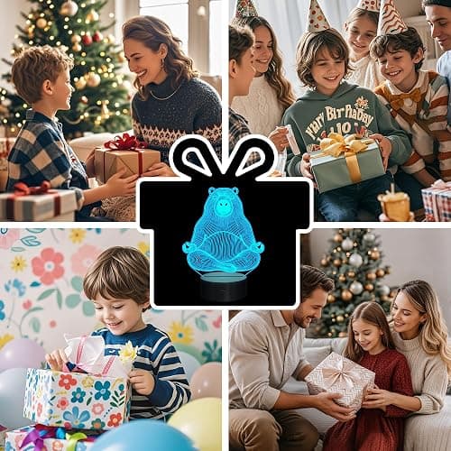 Ammonite Yoga Capybara Night Light, Meditating Capybara 3D lamp 16 Color Changing with Remote Control and Timer, Room Decor Lights Birthday Xmas Gifts for Kids Adults thumbnail 7