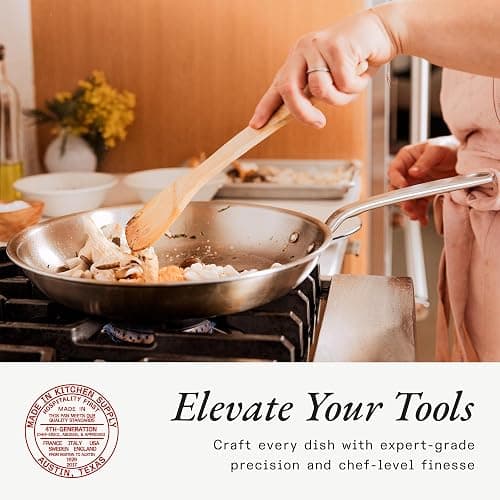Made In Cookware - 12-Inch Stainless Steel Frying Pan - 5 Ply Stainless Clad - Professional Cookware - Crafted in Italy - Induction Compatible thumbnail 5