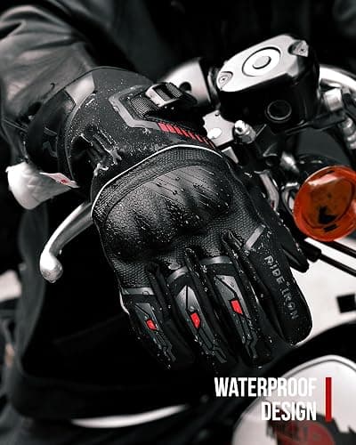 RIDEIRON Winter Motorcycle Gloves for Men & Women Waterproof Warm Cold Weather Riding Gloves with Touchscreen for ATV UTV Riding, Road Racing, Snowmobile, Motocross thumbnail 8