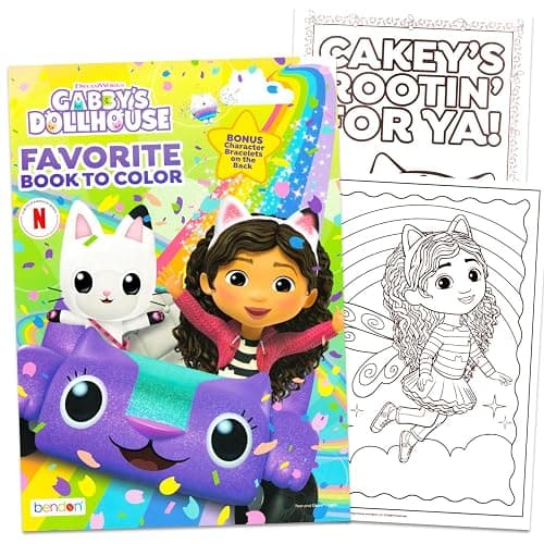 DreamWorks Gabby's Dollhouse Coloring and Activity Book Set - 32 Cartoon Coloring Pages, Activity Sheets, Game, Puzzles, More | Gabby's Dollhouse Coloring Book for Girls, Kids thumbnail 2