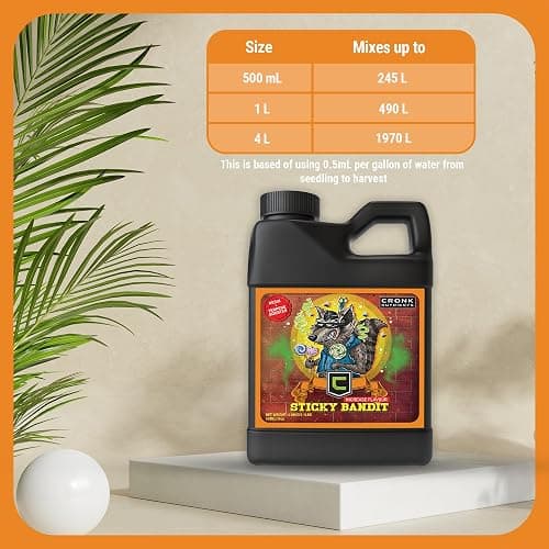 Cronk Nutrients Sticky Bandit Plant Food Carbohydrate – Boost Plants Flavour and Resin Production – Suitable for Soil, Soilless and, Hydroponic – Increase Aroma and Taste, 4L thumbnail 9