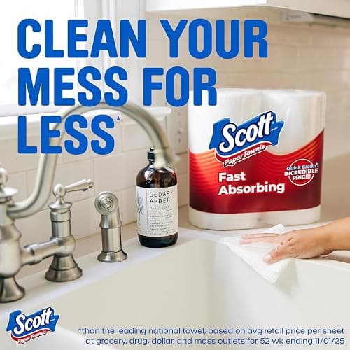 Scott Paper Towels, Choose-A-Sheet, 6 Double Rolls = 12 Regular Rolls (108 Sheets Per Roll) thumbnail 2