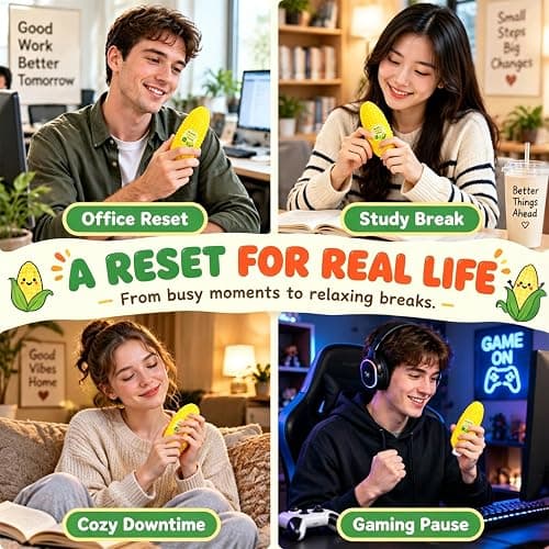 Crunchy Corn Squishy ASMR Sensory Fidget Toy, Realistic Fake Corn Squishy | Block-Filled Soft Squeeze Stress Relief Toy, Popcorn Squishy & Candy Corn Desk Decor Party Favor for Adults & Teens thumbnail 7