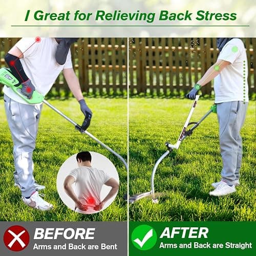 zamazi Upgraded Weedeater Handle, WeedEater Trimmer Handle Extension Lawn Ergonomic String Trimmer for Back Saver, Lawn Care and Landscaping-17.7IN thumbnail 6