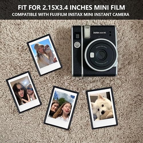 WOGOZAN Mini Magnetic Picture Frame for Fujifilm Instax Mini Instant Camera | Fits Mini 13/12/11/41/SE/EVO Camera 2.15"x3.4" Films, Mini Magnet Picture Frames for Fridge, Home, School, Black, 20 Pack thumbnail 3