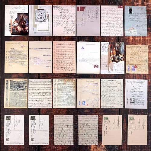 Draupnir 200pcs Vintage Junk Journal Supplies,Scrapbook Supplies Scrapbooking Paper and Stickers Ephemera For Art Aesthetic Journaling Kit Collage(Art) thumbnail 3