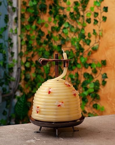 Candle by the Hour 70-Hour Beehive Candle, Eco-friendly Natural Beeswax with Cotton Wick thumbnail 2