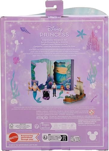 Mattel Disney Princess Toys, Ariel Mermaid Doll Story Set with 4 Small Dolls, 2 Animal Figures & 1 Accessory, Inspired by Disney The Little Mermaid thumbnail 6