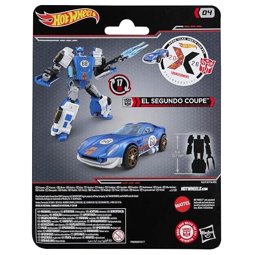Transformers Collaborative Hot Wheels® x El Segundo Coupe, Deluxe Class 5-Inch Robot Action Figure Converts to Racecar, Ages 8+ thumbnail 18