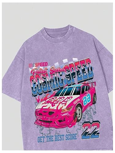SOLY HUX Men's Graphic Print T-Shirt Vintage Drop Shoulder Short Sleeve Casual Loose Tees Summer Outfits thumbnail 4