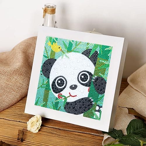 CHWGLFGG 6 Pack 5D Diamond Painting Kits for Kids Beginners, Full Drill Cute Animals Diamond Art Kits, DIY Big Gem Art for Children Ages 6-7-8-9-12, Home Wall Decor 6x6 Inch thumbnail 4