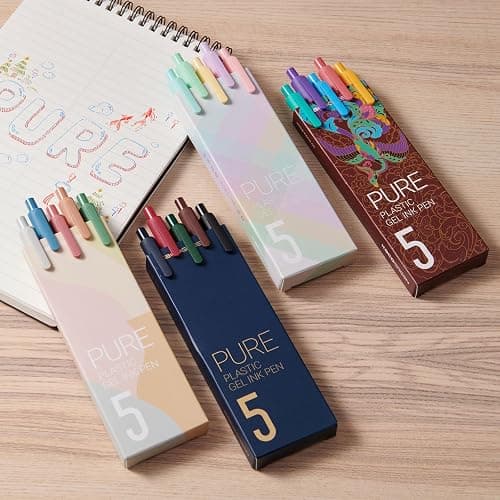 Kaco Gel Pens 20 Assorted Color Ink 0.5mm Fine Point, Cute Stationery Journaling Note Taking Pens Retractable Office Supplies thumbnail 2