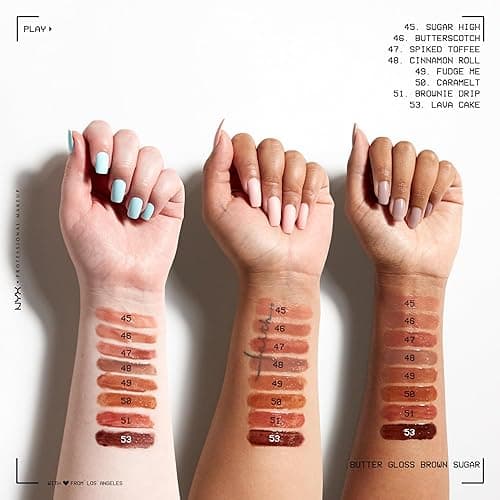 NYX PROFESSIONAL MAKEUP Butter Gloss, Non-Sticky Lip Gloss - Sugar Glass ,Clear - 54 Sugar Glass - 0.27 Fl Oz (Pack of 1) thumbnail 8