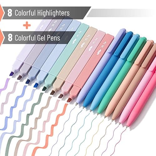 Mr. Pen Aesthetic Bible Highlighter and Pen Set, 16 Pack, 200 Sheets Transparent Sticky Tabs, No Bleed, Chisel Tip thumbnail 2