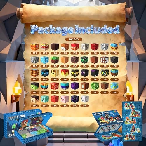 powerful xishan 200 PCS Magnetic Blocks, Magnetic Building Blocks Cubes, Dragon Magnet Toys for Kids Ages 3+, Magnet Blocks for Boys, Sensory Toy for STEM Learning Toys & Ideal Christmas Birthday Gift thumbnail 4