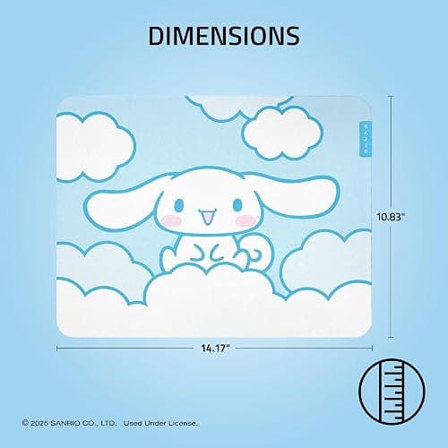 Razer Gigantus V2 Soft Gaming Mouse Pad, Medium, Cinnamoroll Edition | Textured Micro-Weave Cloth Surface, Thick, High-Density Rubber Foam, Anti Slip Base thumbnail 5