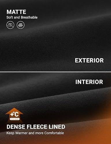 CRZ YOGA Matte Fleece Lined Leggings 28'' | Thermal, Casual, Full Length, Winter, for Women thumbnail 3