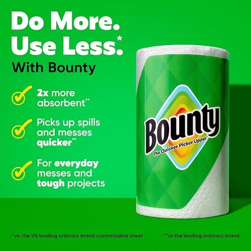 Bounty Select-A-Size Paper Towels, White, 2 Triple Rolls = 6 Regular Rolls thumbnail 2