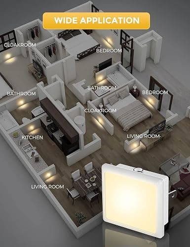 L LOHAS LED Night Lights Plug into Wall 2-Pack, 0.3W Plug in Night Light | Dusk to Dawn, 3000K Soft White, Bright Nightlight Auto-on/off, for Adults Kids Room Bedroom Bathroom Hallway Kitchen, Non-Dim thumbnail 7