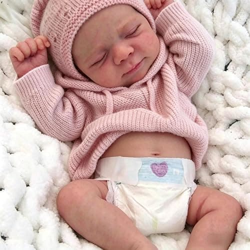 Anano Full Silicone Baby Doll-18 in Reborn Baby Dolls Silicone Full Body, Realistic Babys Doll Girl, Anatomically Correct Newborn Babys, Real Life Reborn Dolls with Accessories - Image 1