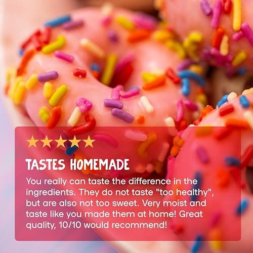 Donutful Pink Sprinkle Dipped Mini Donuts – Baked Not Fried, Less Sugar, Nothing Artificial, Non-GMO, Individually Wrapped Snack Packs (30 Donuts/Box) thumbnail 9
