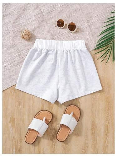 SOLY HUX Girl's Cute Sweat Shorts Casual Summer Bottoms with Pocket | Elastic Waisted, Baggy, Wide Leg, Athletic Shorts, Preppy thumbnail 2