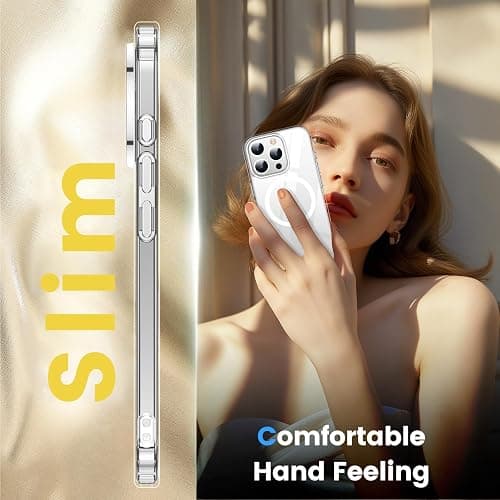 Temdan for iPhone 15 Pro Max Case Clear, [Compatible with Magsafe][Anti-Yellowing][Military-Grade Protection] Shockproof Slim Phone Case for iPhone 15 Pro Max - iPhone 15 Pro Max - Clear thumbnail 7
