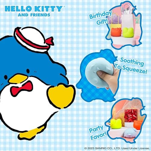 Hamee SquiSHU Sanrio Hello Kitty and Friends [Pull Stretchy Dough Fidget Squishy Sensory Toy] [Soft Squeeze Ball] [Hand Therapy Relaxing and Calming or Soothing] Gift for Kids, Adults - Tuxedosam thumbnail 4