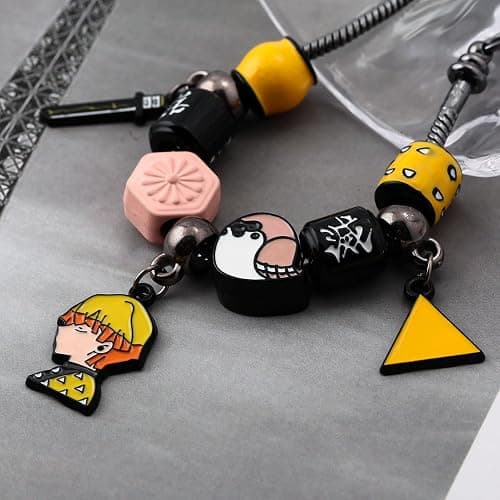 SONGCHANGJEWELRY Anime Slayer Beaded Bracelets Set – Tanjiro, Nezuko & Zenitsu Jewelry – Cosplay Gifts for Fans & Collectors thumbnail 6