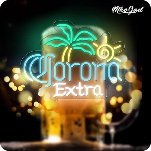 Palm Tree Coron Beer Neon Sign for Wall Decor Bar Light Up Signs Extra Beer LED Lights Man Cave Pub Store Party Club Gifts thumbnail 3