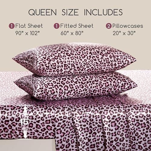 [Bed] Pink Leopard Print Sheets thumbnail 2