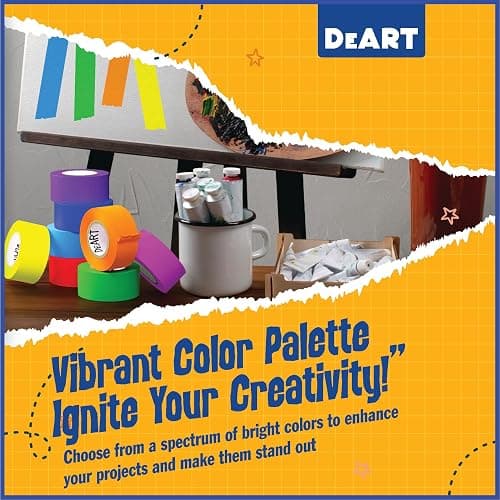 Colored Masking Tape Painters Tape 12 or 8 Pack 1 inch or 0.6 Inches Kids Arts Craft Supplies Coding Whiteboard Dry Erase Board Tape Thin Paper Tape Paint Tape No Residue Easy Removal DIY Crafts Arts thumbnail 4