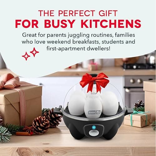 Dash Rapid Egg Cooker - Boiler, Poacher & Steamer - Includes Measuring & Recipe Guide - Dishwasher Safe - BPA Free - Holds 7 Eggs, Black thumbnail 10