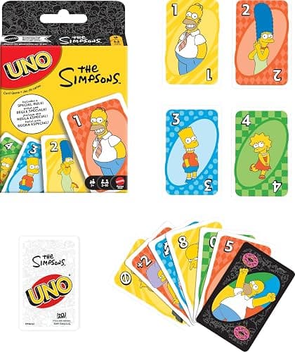 Mattel Games UNO The Simpsons Card Game for Kid, Adult & Family Nights, Parties, Travel & Camping, Toy Collectible Inspired by The Series thumbnail 6