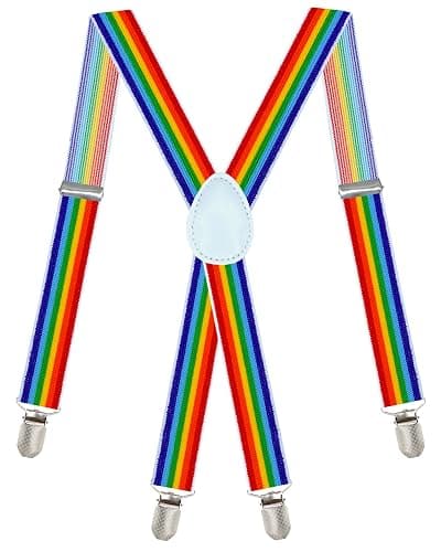 Dibi Suspenders for Men - Adjustable X back Suspender with 4 Strong Clips - Image 1