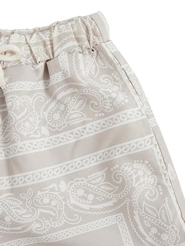 SOLY HUX Boy's Summer Boho Paisley Print Drawstring High Waisted Shorts thumbnail 4