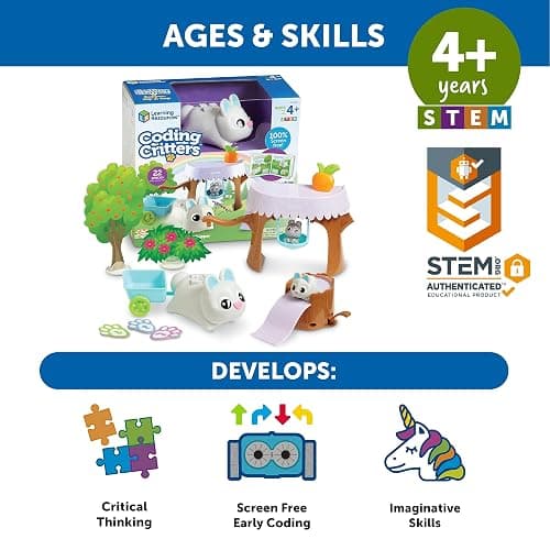 Learning Resources Coding Critters Bopper - 22 Pieces, Ages 4+,Screen-Free Early Coding Toy for Kids, Interactive STEM Coding Pet, Preschool Learning Toys thumbnail 7