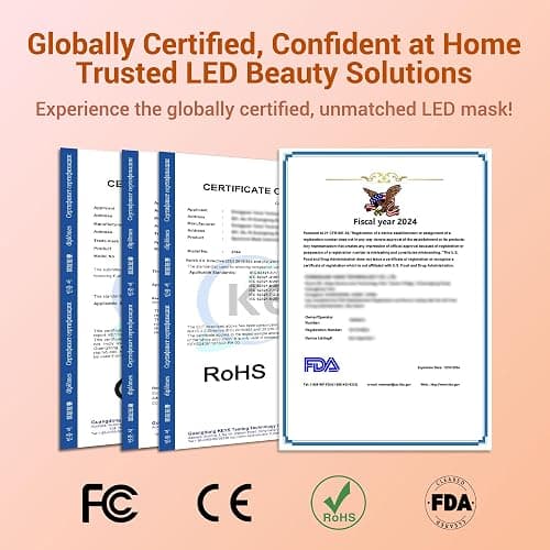 NVBOTY LED Face Mask Light Therapy, 4 Modes Portable Red Light Therapy for Face, 2000mAh Rechargeable Remote, Blue, Orange, 850NM Infrared & Red Light Mask, 400 LEDs, Timing Function, at Home & Travel thumbnail 8