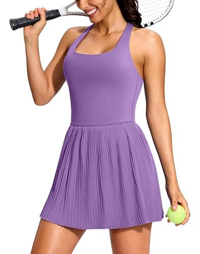 Soothfeel Womens Tennis Dress Athletic Dress with Built-in Bra & Shorts Pockets Pleated Workout Active Sport Golf Dresses - Image 1