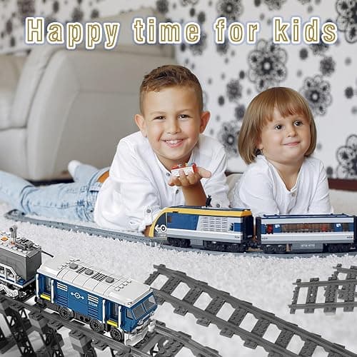 CALMDR 202 Pcs City Train Tracks Building Block Set Compatible with Lego, Industrial Theme, Straight Tracks, 6 Years - 12 thumbnail 3