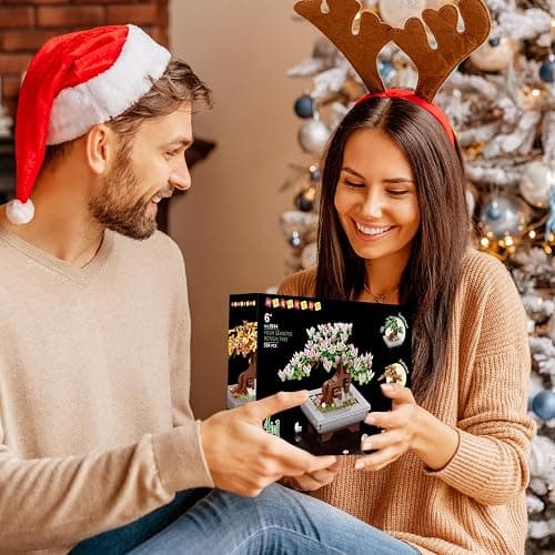 HOGOKIDS Cherry Blossom Flowers Building Set - 584PCS 4 Seasons Bonsai Tree Building Block Toy, Botanical Collection DIY Plant Home Office Decor for Adults, Flora Birthday Gift for Kids Girls Boys 6+ thumbnail 9