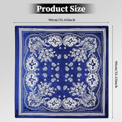 Giantree Women's Square Satin Head Scarves, 35" Soft Square Scarf Bandana Neck Headscarf Decoration Gift for Women thumbnail 4