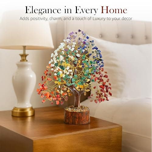 The Original 7 Chakra Crystal Tree Birthday Gifts for Women, Healing Crystal Tree of Life Sister birthday gifts Room & Home Decor Gift for Mom Her Positive Energy New House Warming Gift Women unique thumbnail 8