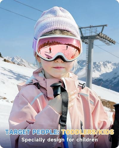 findway Kids Ski Goggles, Kids Snowboard Goggles for Boys Girls Toddler age 3-12 thumbnail 5