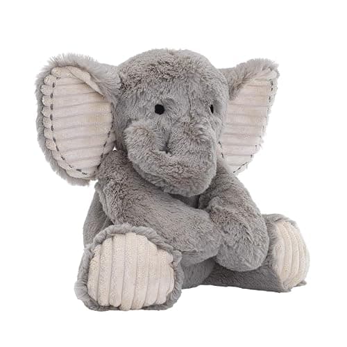 Lambs & Ivy Jungle Safari Gray Plush Elephant Stuffed Animal Toy Plushie - Jett thumbnail 3