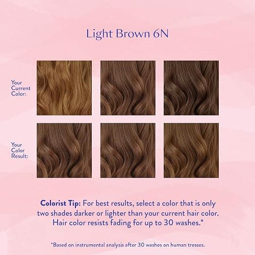 eSalon Permanent Hair Color & Hair Dye - Light Brown - Professional-Grade Ammonia-Free Personal Colorist for Up To 100% Gray Coverage on All Hair Types thumbnail 4