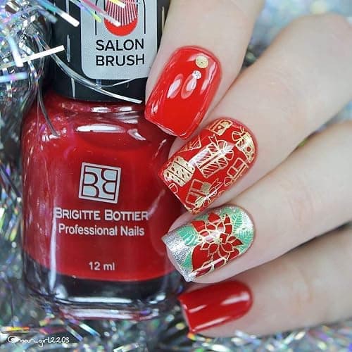 Whats Up Nails - Go for Gild Stamping Polish Gold Metallic Lacquer for Stamped Nail Art Design 7 Free Cruelty Free Vegan thumbnail 5