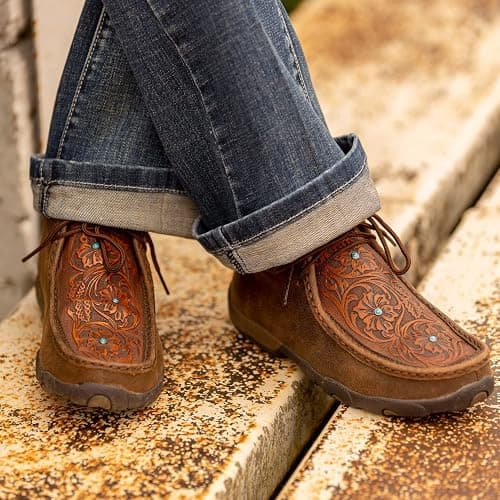 Twisted X Womens Handcrafted Cowgirl Lace-up Chukka Shoes thumbnail 3