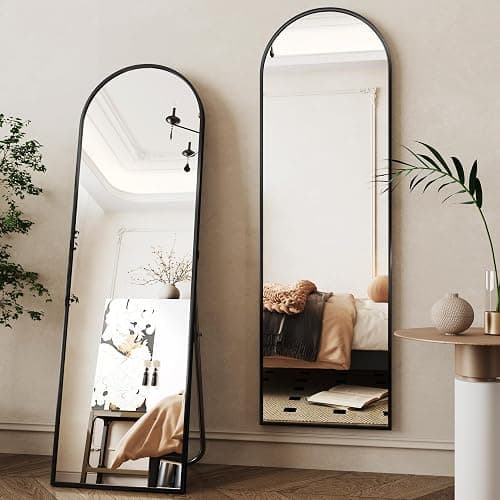 AUYHM Wall Mirror Full Length 18"x58",Arched Floor Mirror,Full Length Wall Mirrors,Arched Wall Mirrors,Full Body Mirror,Black Frame thumbnail 5